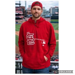 2014 SEASON ST. LOUIS CARDINALS MLB AUTHENTIC COLLECTION REF HOODIE PULLOVER